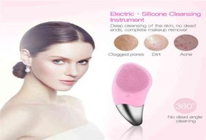Face Cleansing Brush Device Mini Electric Facial Cleansing Brush Silicone Sonic Face Cleaner Deep Pore Cleaning Skin Massager H220