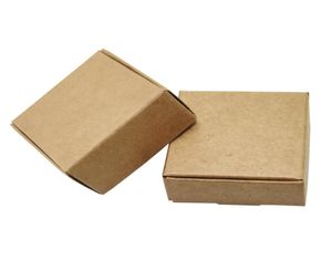 555525 cm Geschenkverpackung brauner Kraftpapierbox Kleine faltbare Handwerkspapierboxen S igkeiten Schmuck Lebensmittelpaket Pappbartschachtel pcs8745423