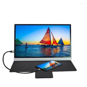 Tela 4k 15,6 polegadas visor portátil Gaming IPS Computador 60Hz PC Monitores USB-C FHD para Office Use PS4 X-Box Laptop Phone