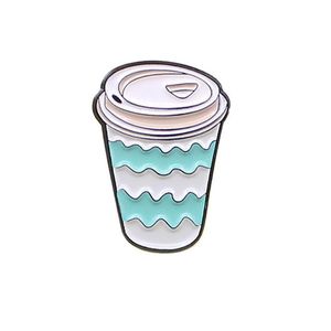 Spille Spille Spille Spille Tazza di caffè Bevanda Spilla personalizzata Modello Spilla Dot Moire Sea Wave Colore Distintivo creativo Gioielli Fr Dhh0S