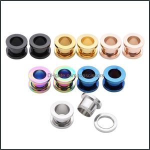 Body Arts Set Of 12Pcs Stainless Steel Ear Plug Tunnels Gauges Pley Body Piercing Expander For Both Men And Women Drop Delivery Heal Dhqzu