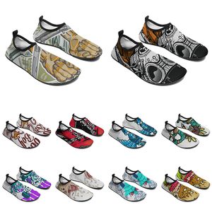 men women custom water shoes cartoon animal design diy word black white blue red color mens trainer 009