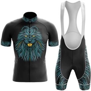 2023 Geometric Dog Cycling Team Team Jersey Bike Shorts Bib Set Ropa Ciclismo Mens Mens Mtb Рубашка лето -прокат -велосипед