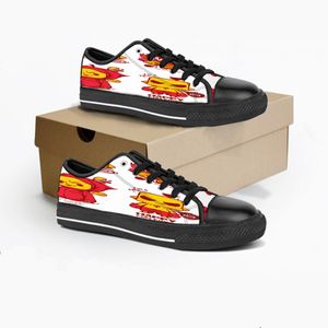 men women DIY custom shoes low top Canvas Skateboard sneakers triple black customization UV printing sports sneakers br225