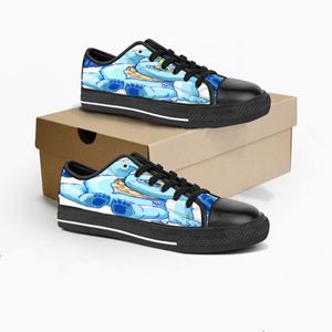 Männer Frauen DIY individuelle Schuhe Low Top Canvas Skateboard Sneakers Triple Black Individualisierung UV-Druck Sport Sneakers BR240