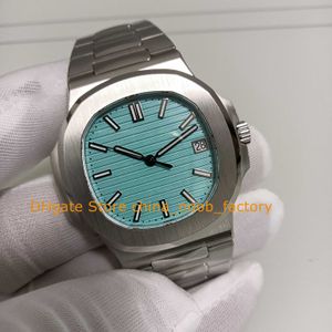 Orologio versione Super 3KF da uomo in acciaio 904L 40,5 mm 5711 quadrante blu quadrante commemorativo del 170 ° anniversario orologi con movimento automatico Cal.26-330 di fabbrica 3K