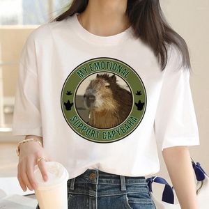 Мужские футболки Capybara Clothing Men Graphic Grunge Japanese Aesthetic Funny T-shirt Anime