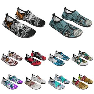 men women custom water shoes cartoon animal design diy word black white blue red color mens trainer 015