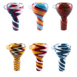 Headshop214 G086 Smoking Pipes Dome Bong Bowl 14mm 19mm Male Fully Wig Wag Dab Rig Water Pipe Glass Bowls