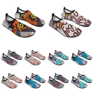 Sapatos de água personalizados para homens e mulheres, design de animal de desenho animado, palavra diy, preto, branco, azul, vermelho, treinador masculino 187