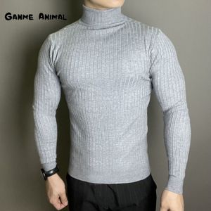 Erkek kazakları winte rollneck örme erkekler jumper örgü yünlü balıkçı yaka süveteri rahat pulloverr katlar 221117