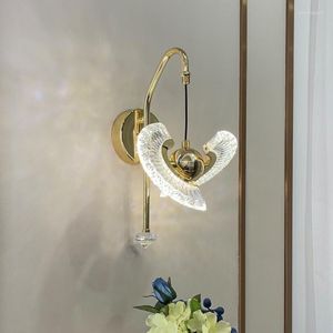 Wall Lamp LED Living Room Crystal Sconce Simple Aisle Corridor Staircase Lighting Bedroom Bedside Decorative Small Lights