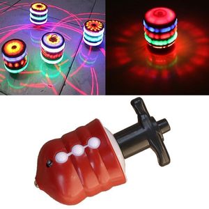 Spinning Top Colorful Flash LED Light Laser Music Gyroscope Children's Wood Luminous Gyro Classic Toys Kids Christmas Gift 221117