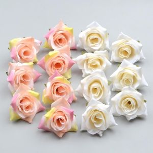 Ghirlande Di Fiori Decorativi 100 Pz Fai Da Te Artificiale Rosa Bianca Fiori Di Seta Testa Per La Casa Decorazione Della Festa Nuziale Corona Confezione Regalo Sc Dhgjt