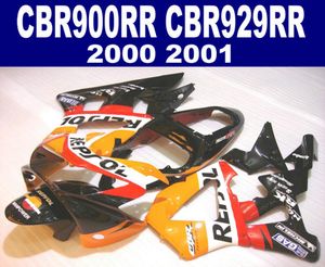 7 Regalos para Honda CBR900RR Kit de carenado CBR929 Black Orange Repsol CBR RR CBR929RR ADOMINACIONES SET HB42164087