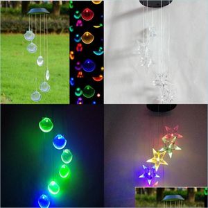 Dekoracje ogrodowe Gardendecorations LED Solar Energy Windbell Lampy Odbarwianie