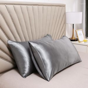 Kuddefodral 2 Piece Pillow Case Pure 100 Pcover Satin Beauty Comant Protector Home Decor 2022