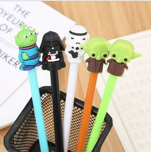 Gelpennor 20 PCS Cartoon Set Creative Cool Neutral Learning Stationery Söta Student Black Test Writing Tools Wholesale 221118