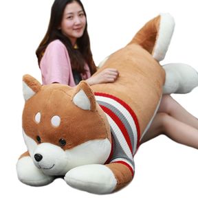 巨大なかわいいハスキーぬいぐるみのおもちゃ大きな動物シバ島イヌ人形スーパーソフトドッグ睡眠枕ガールギフト装飾170cm 200cm dy50797