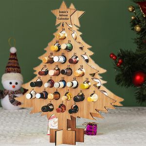 Tisch-Weinregale, Weihnachts-Adventskalender, Holzbaum, Flaschenhalter, Bier-Countdown 221118