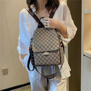 Purse Autumn personalized style large capacity classic pattern grid printing Backpack
