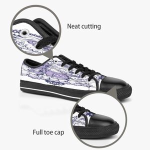 Мужская и женская обувь «сделай сам», обувь на заказ, низкие холщовые кроссовки для скейтборда, тройные черные спортивные кроссовки с УФ-печатью, Kele298
