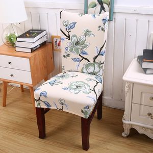 Chair Covers Traditional Flower Pattern Vintage Home Dining 14 Colors Spandex For Wedding Festival Housse De Chaise