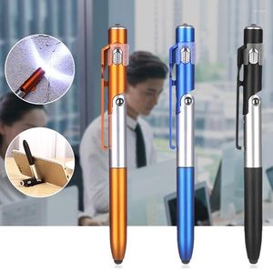 Professionellt handverktyg Set Ballpoint Pen Multifunktion LED Light Folding Stand för telefonhållare Nattläsning Stationery Tools Set Gadgets