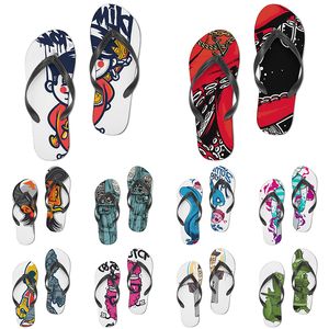 men women custom slippers cartoon design anime diy word black white blue red purple mens colorful trainer 328