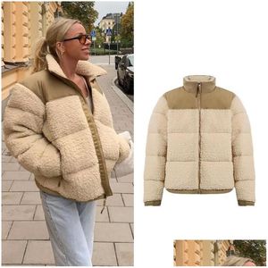 Pelliccia da donna Pelliccia sintetica Giacche da donna Giacca invernale in pile Donna Faux Shearling Capispalla Cappotti Cappotto di pelliccia scamosciata femminile Uomo Caldo spesso Dhmy4