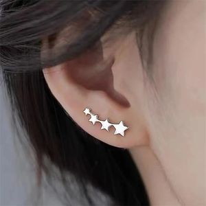 Lustre de lustre coreano estrelas da moda simples Ear Brincos de manguito para mulheres novas j￳ias cl￡ssicas