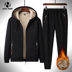 Men's Tracksuits Mens Define Winter Warm Fleece Racksuit Fashion Hoodiespants Definir Men