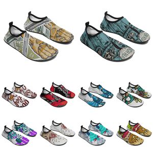 men women custom water shoes cartoon animal design diy word black white blue red color mens trainer 012