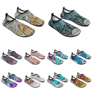 custom men women water shoes cartoon animal design diy word black white blue red color mens trainer 062