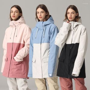 Jaquetas de esqui jaqueta de esqui grossa de inverno fino feminino feminino esporte à prova de vento esportivo de snowboard de snowboard feminino