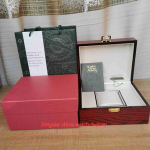 Hot Selling High-Grade Watch Boxes Watches Original Box Papers Wood Leather Lock Red Handbag 210mm x 170mm x 100mm 1.1KG For 15202 15500 15710 Wristwatches