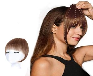 Заселить в челке 100 человеческие волосы наращивания для женщин зажимают на настоящих волосах, красивые натуральные плоские челки