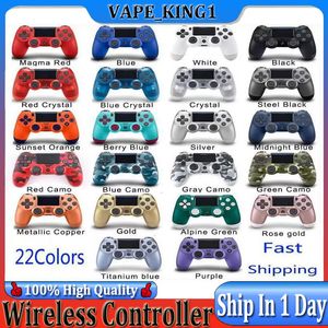 Logo PS4 Wireless Controller Gamepad Färger för PS4 Vibration Joystick Game Pad Gamehandle Controllers Spela Station med Retail Box PS5