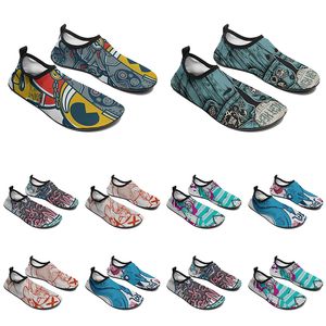 Women Custom Men Water Shoes Cartoon Animal Design Diy Word Black White Blue Red Color Mens Trainer 171