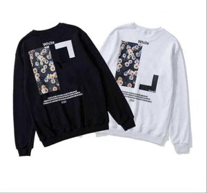 Moda de designer brancoModa masculina com capuz de flor, moletom unissex feminino com capuz casual Harajuku pulôver Streetwear moletomoff T-shirts offs