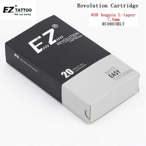EZ Revolution Cartridge Tattoo Needles Round Din # 08 0 25 mm Bugpin Long Taper 1 3 5 7 9 11 pour les machines et les poignées 20pcs Lot 210608240M