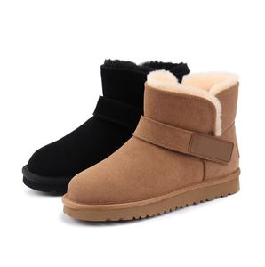 2023新しいスタイルオーストラリアスノーブーツファッションuggitySTrap Design Woolen Classic Ugglie Winter Warm Shoes WGGS Medium