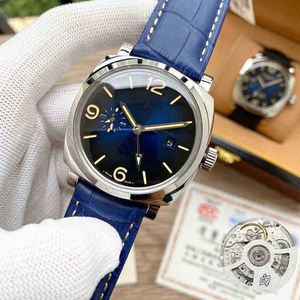 SUPERCLONE VS 45mm Pam Leather Watches 316l Stainless Steel for Man Blue Color Automatic Waterproof Colors Wristwatches Design 22