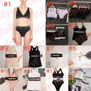 Women Sport Bra Brife Conjunto de Designer Letra de roupas de banho de roupas íntimas Biquíni de roupas de banho de praia de praia