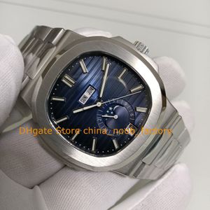 Orologi automatici da uomo 40,5 mm quadrante blu acciaio 904 vetro zaffiro 5726/1A-014 Sport CAL.324 S QA LU 24H movimento braccialetto GR orologio meccanico di fabbrica