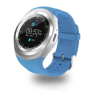 Bluetooth Y1 Smart Watch RELOJ Relogio SmartWatch suporta telefonemas SIM TF Sync Sports Sports Smart Bracelet para Android Telefone 314A