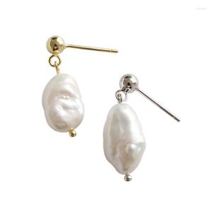Orecchini per borchie Brief trendy per donne piccole perle orecchie di perle dell'orecchio pinne per piercing 925 Giochi per feste di gioielleria d'argento