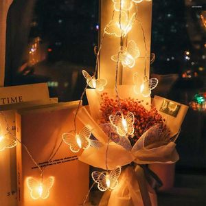 Струны Creative Butterfly String Light 20 светодиодная батарея гирлянда Fairy Lamp Tap