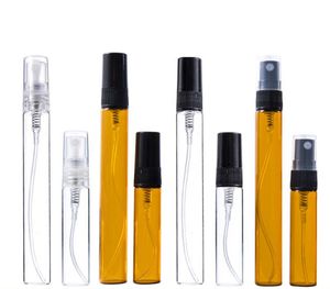 Mini Sprey Cam Şişe 2ml 2.5ml 3ml 5ml 10ml Açık Amber Parfüm Atomizer