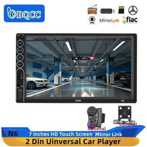 2 DIN Autoradio MP5-Player 7 Zoll Touchscreen Multimedia Bluetooth USB AUX Radioempfänger Indash Head Unit Kamera